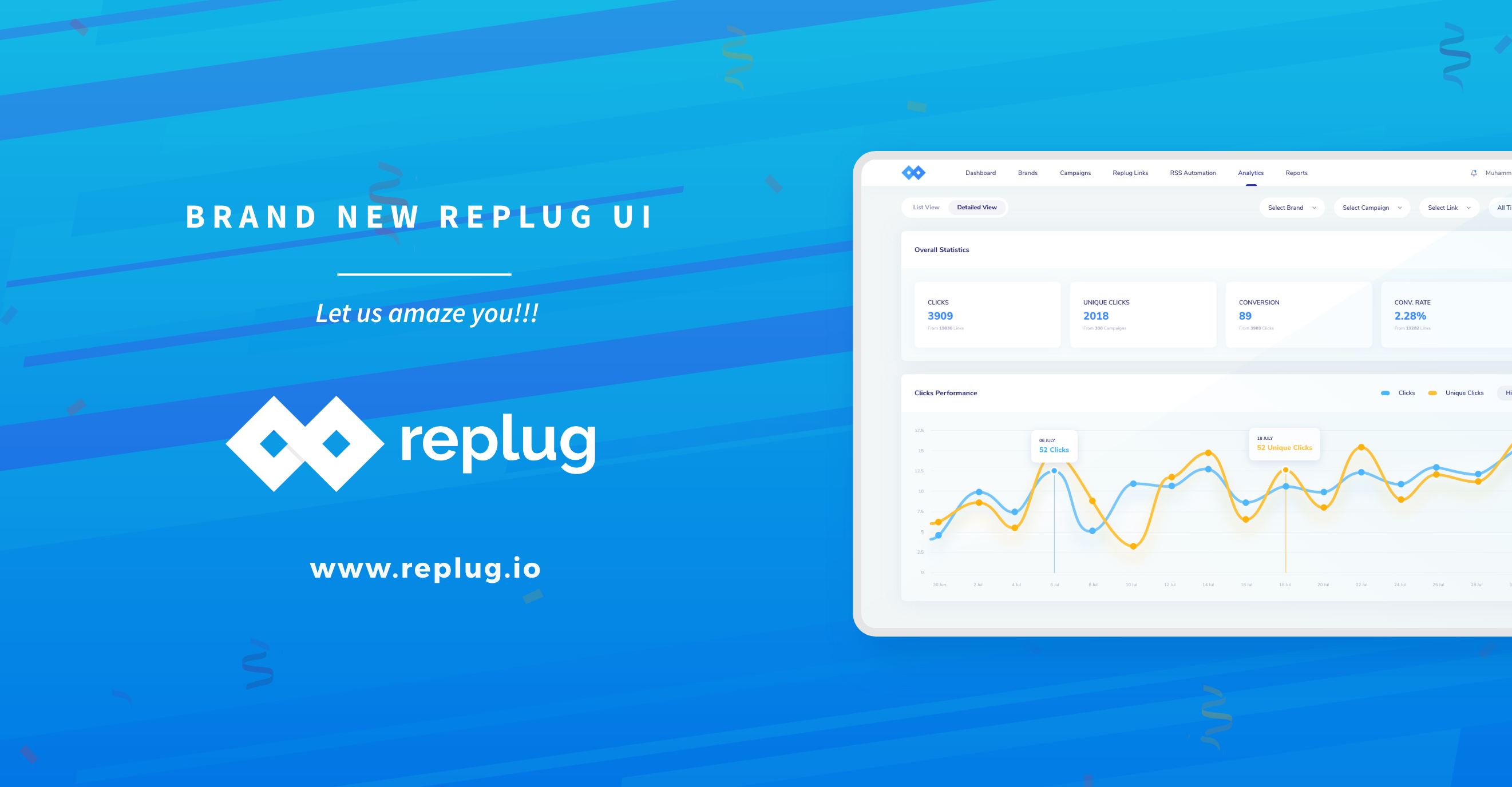Brand New Replug UI. Let Us Amaze You!!!