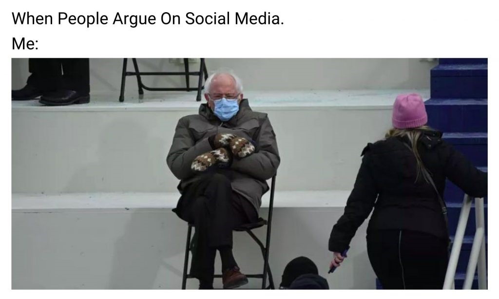 bernie social media meme