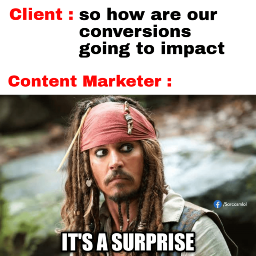 content marketer meme