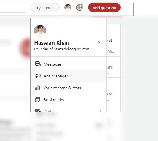 quora ads manager