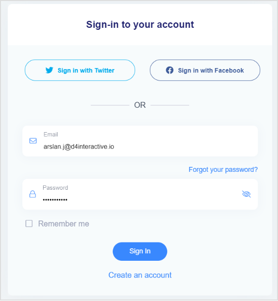 Sign in or create an account