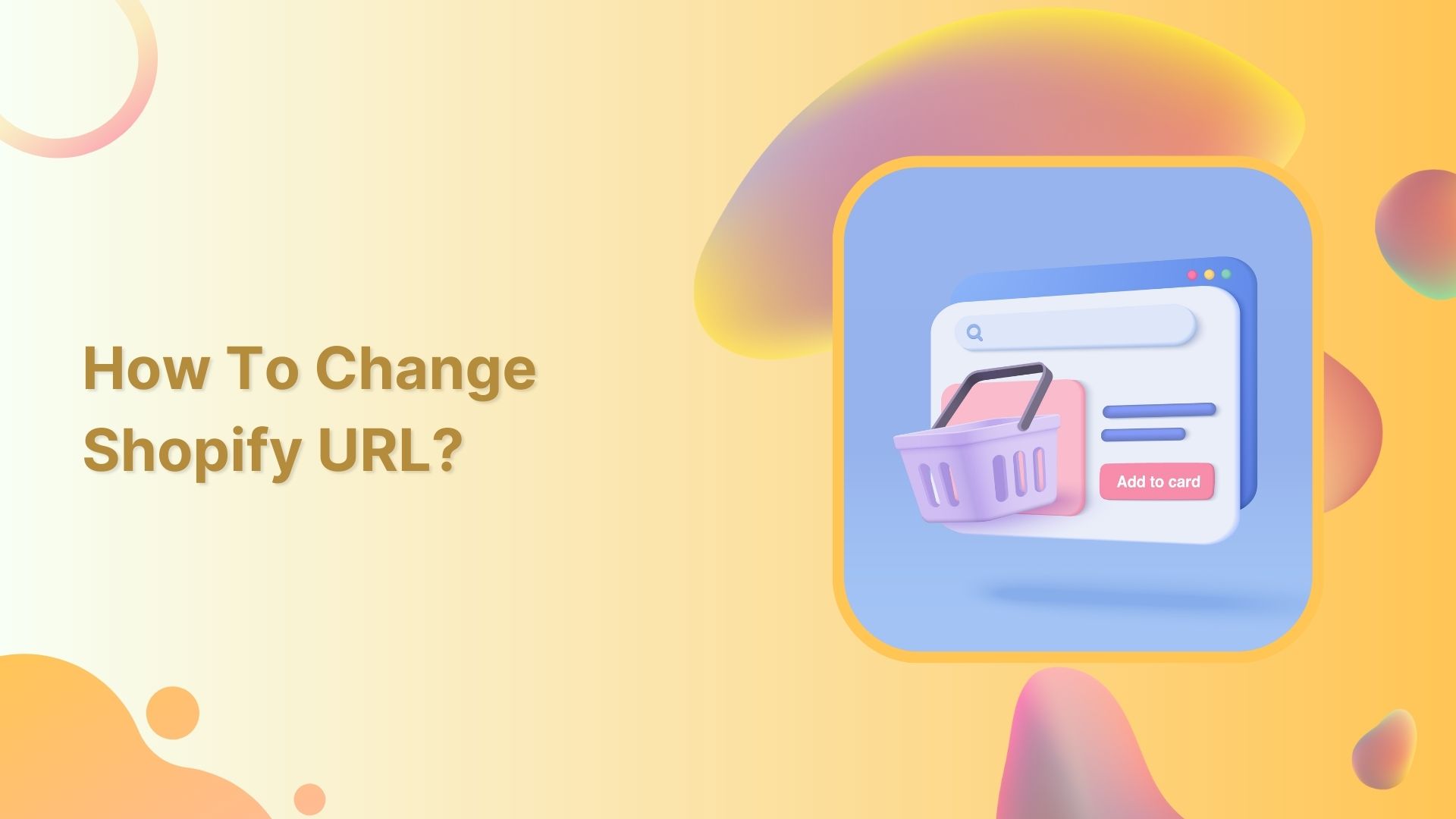 How to change Shopify URL for sharing on social media?