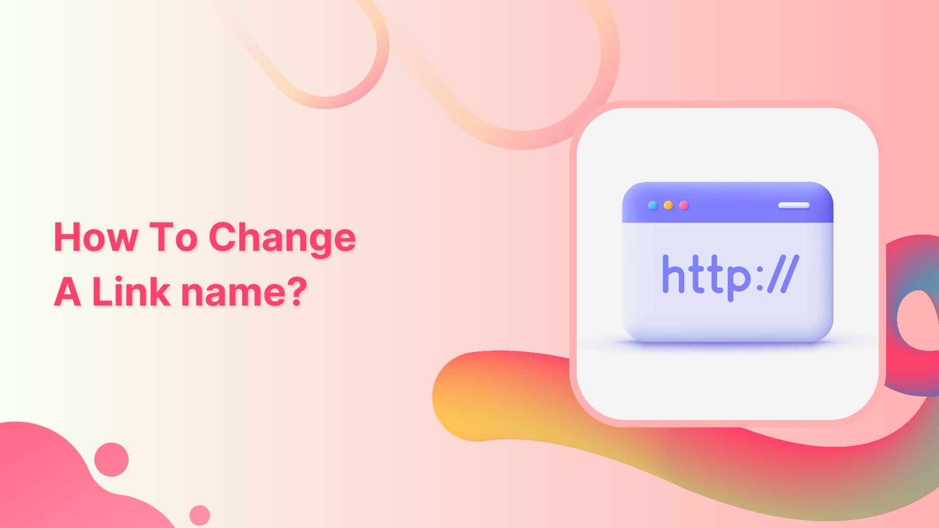 How to change a link name?