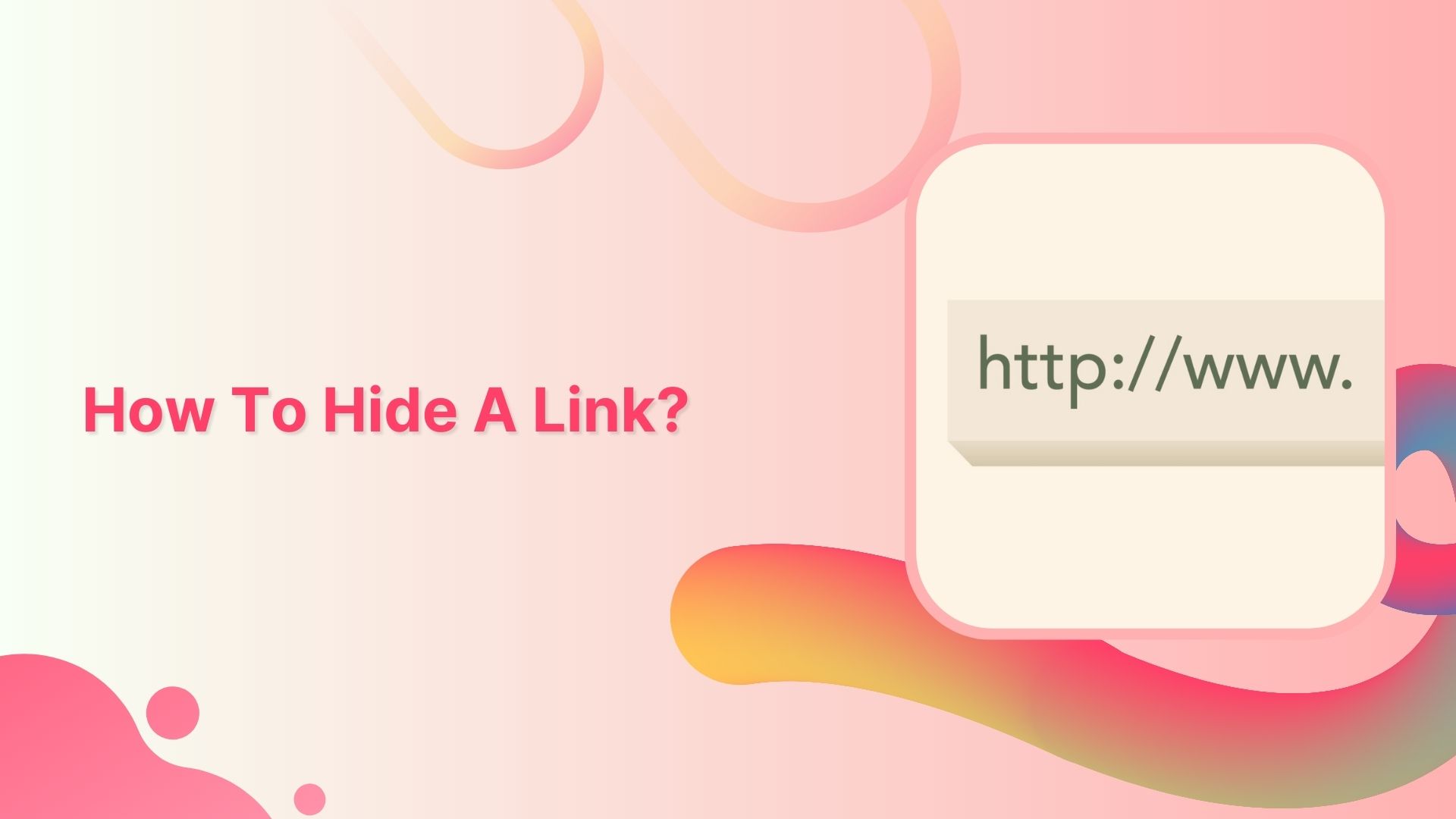 How to hide a link using a URL shortener?