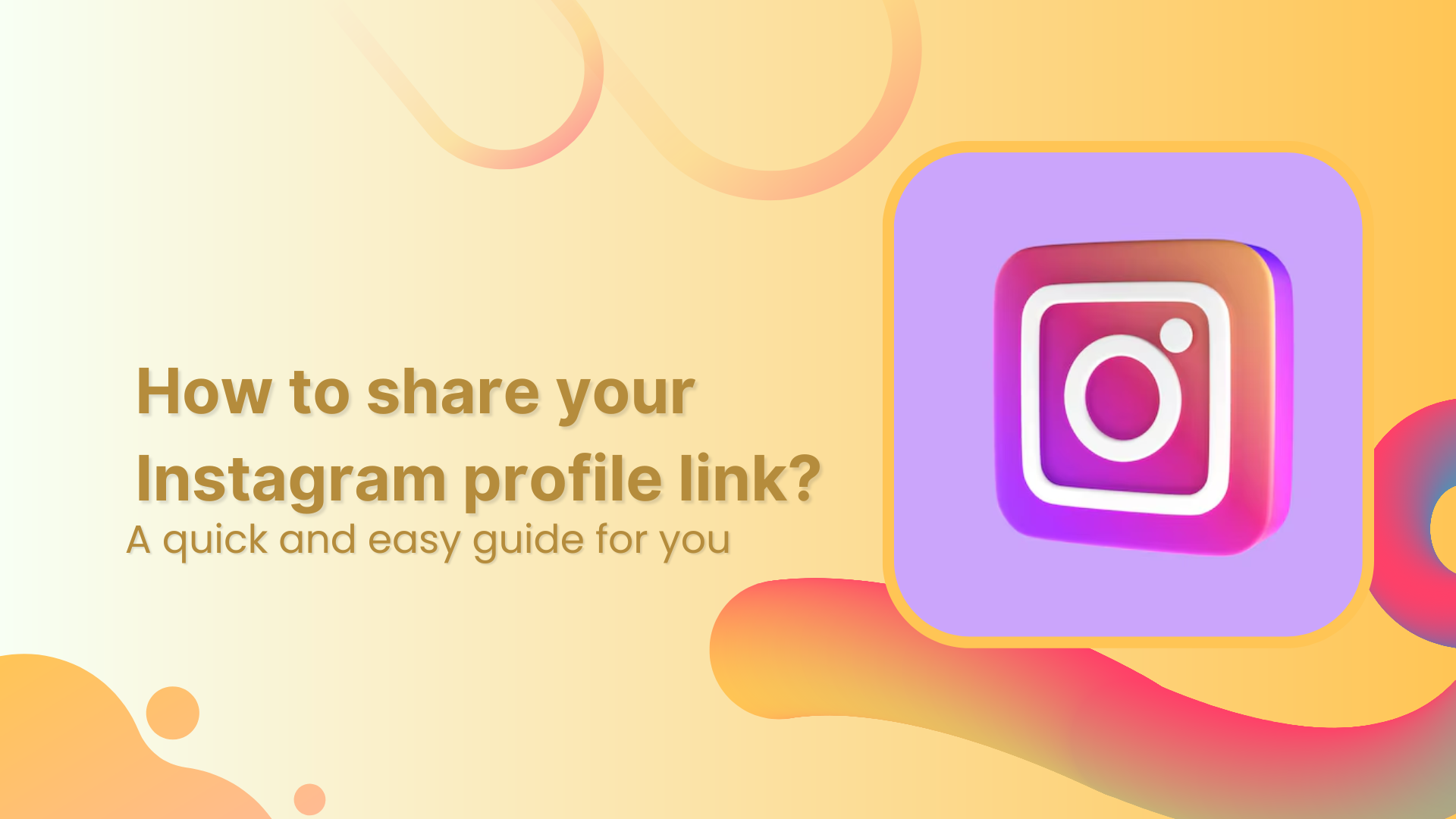 How to share your Instagram profile link?