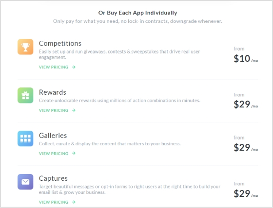 Gleam Pricing for individual plans