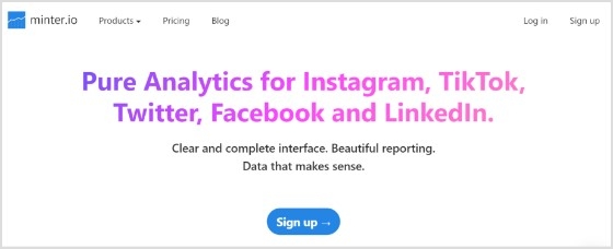 Minter-Social media analytics