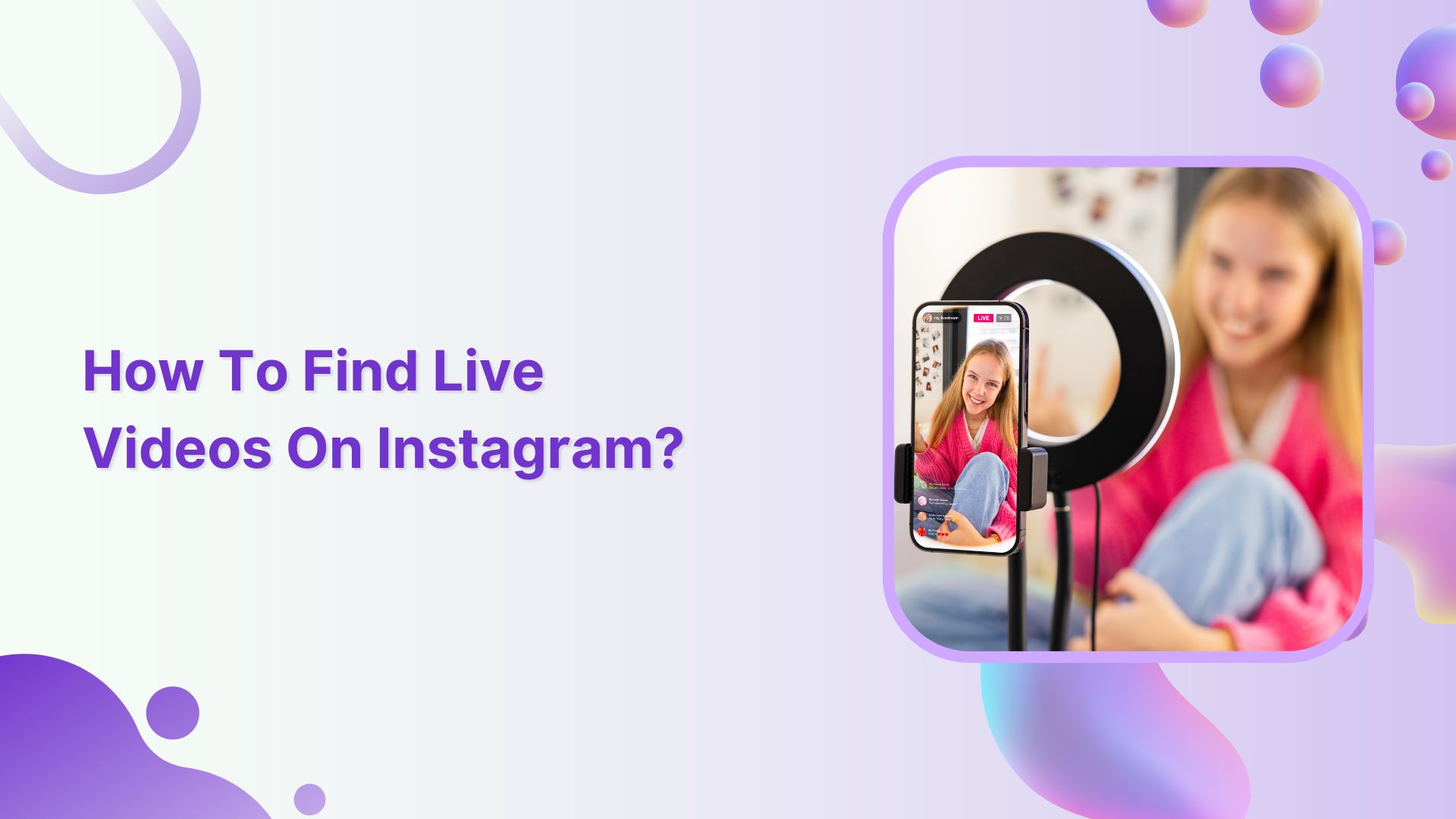how to find live videos on Instagram