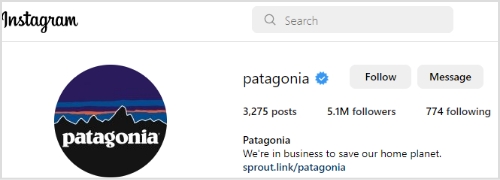 Patagonia Instagram 