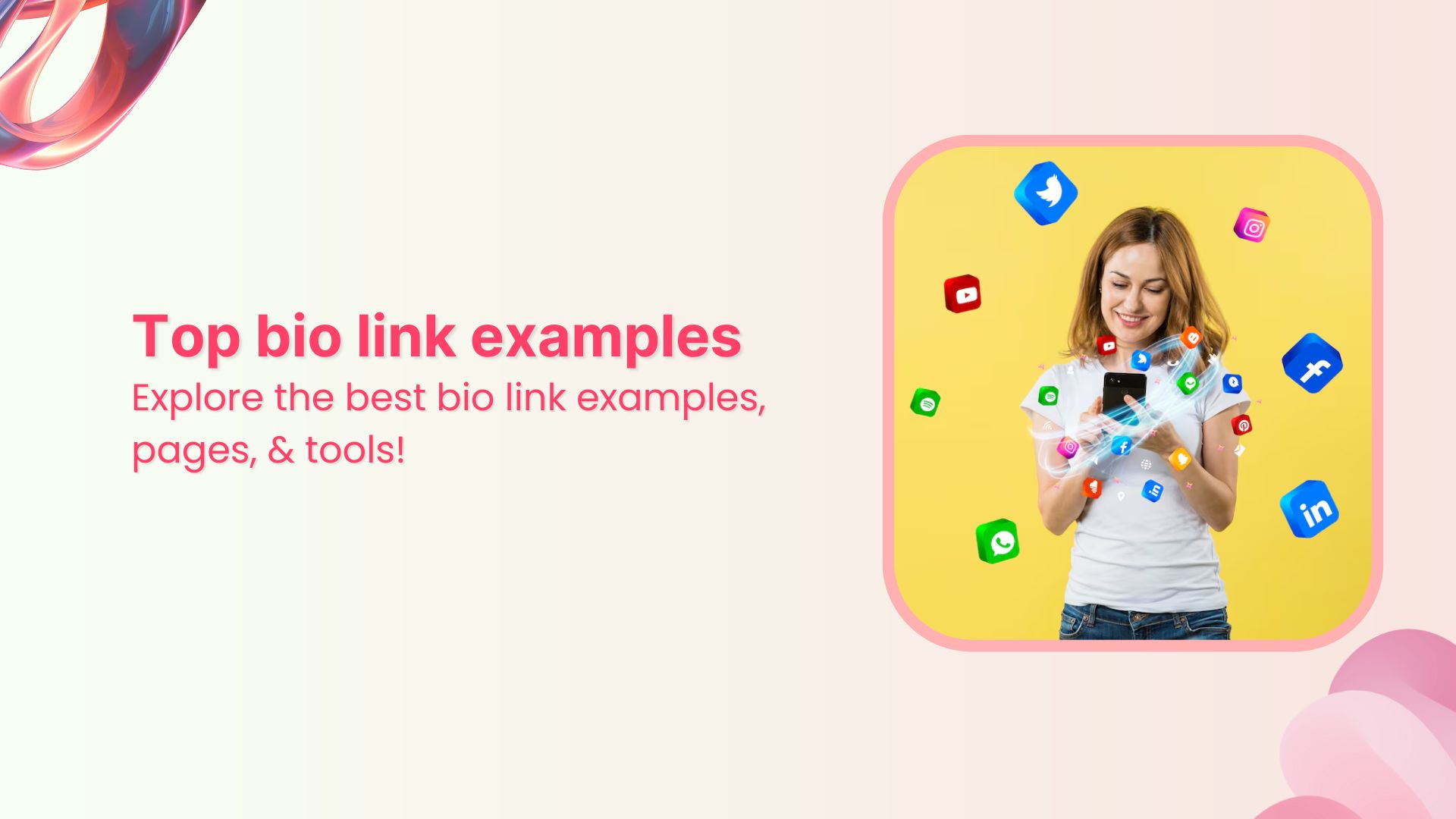 Top 15 link in bio examples, pages & tools