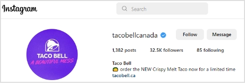 taco-bell-Link-in-bio-example
