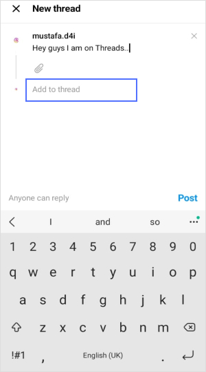 Add Instagram Threads