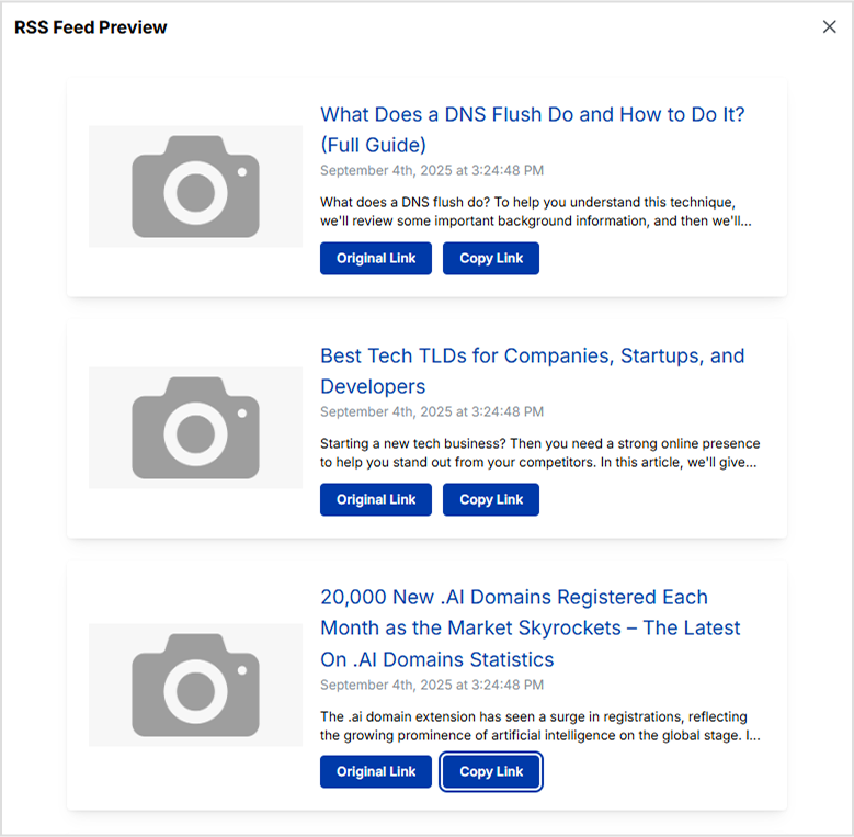 RSS feed preview - replug.io