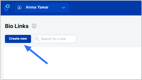 Create new bio link