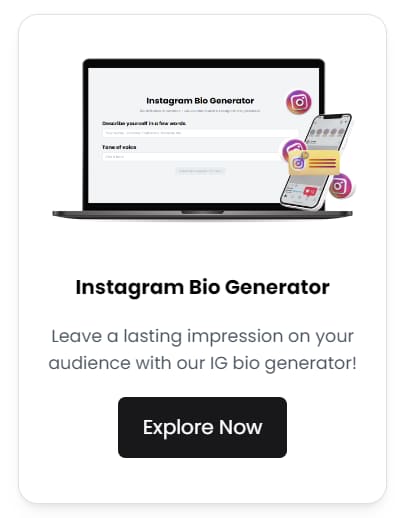Instagram bio generator