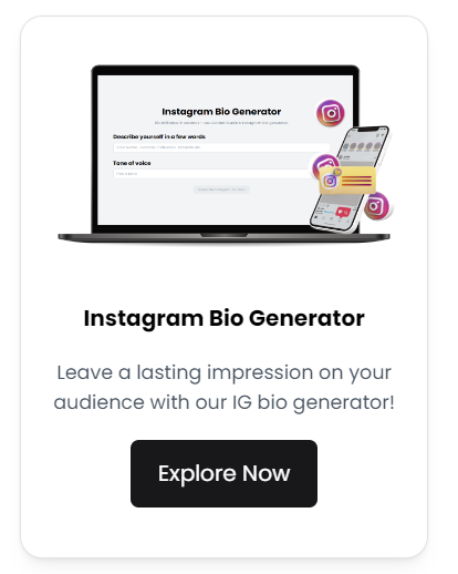 Instagram bio generator