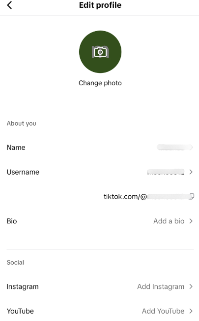 Add link to TikTok bio