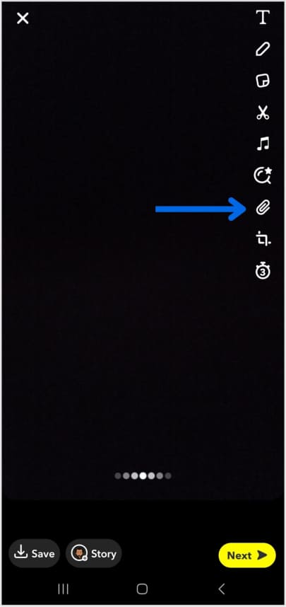 Click on the paperclip icon