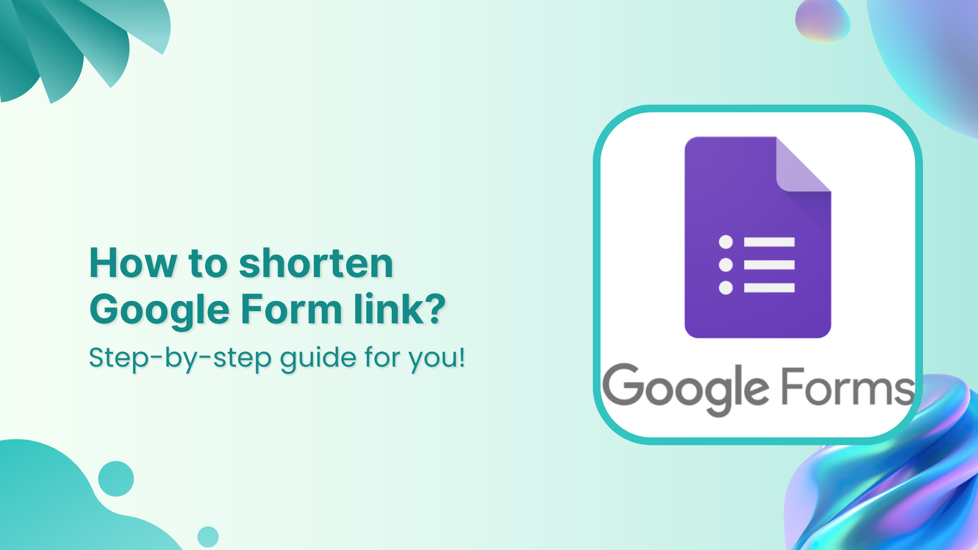 How to shorten Google Form link?