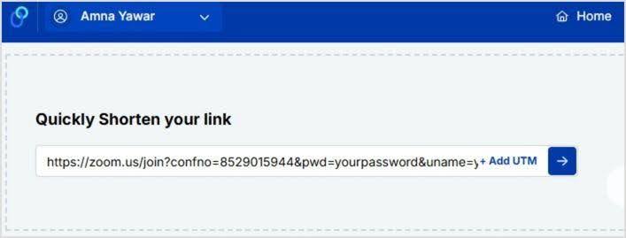 Paste Zoom meeting invite link - replug.io
