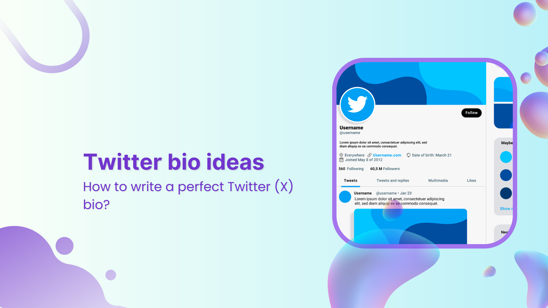 Twitter bio ideas: How to write a perfect Twitter (X) bio?