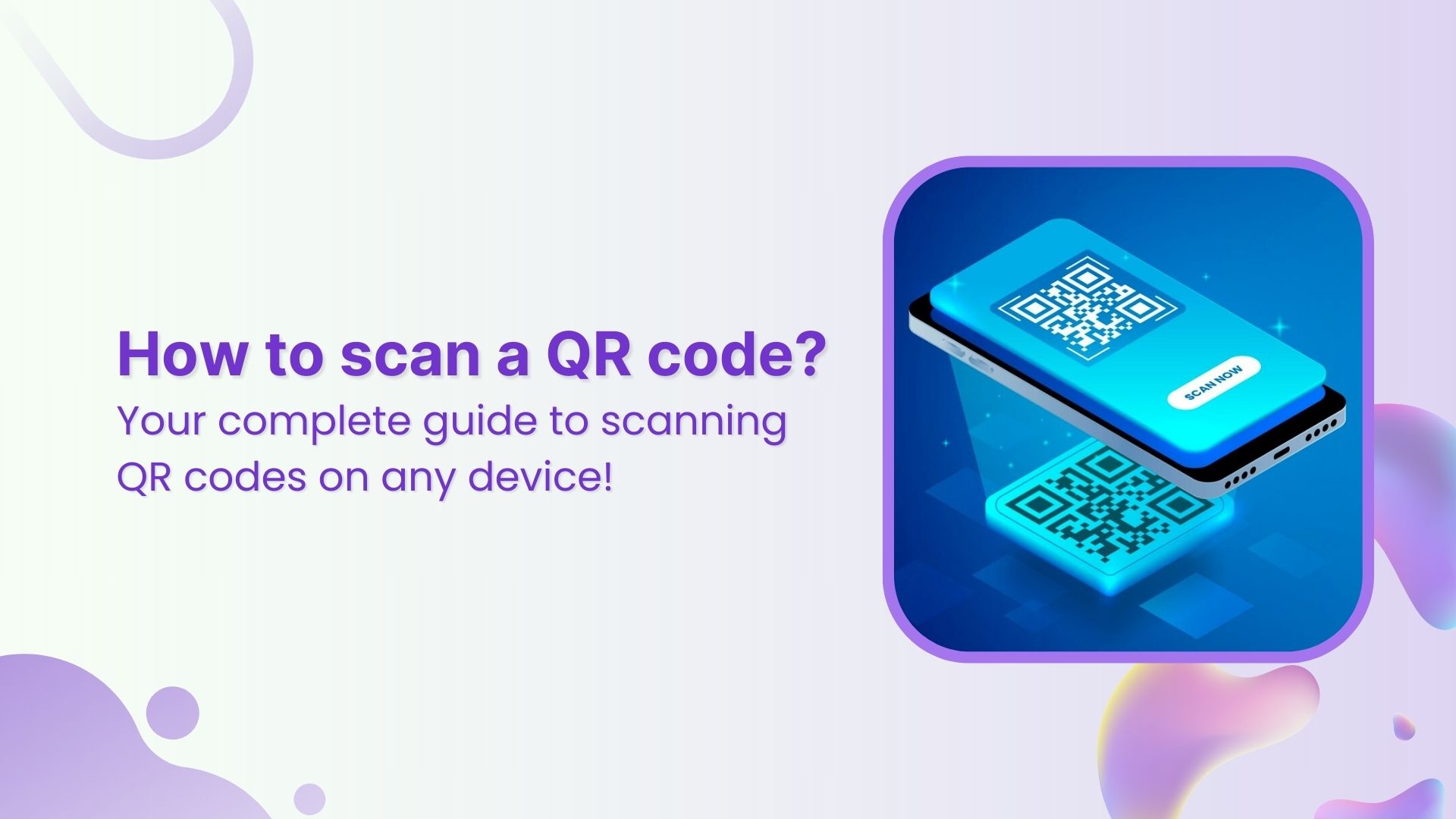 How to scan a QR code