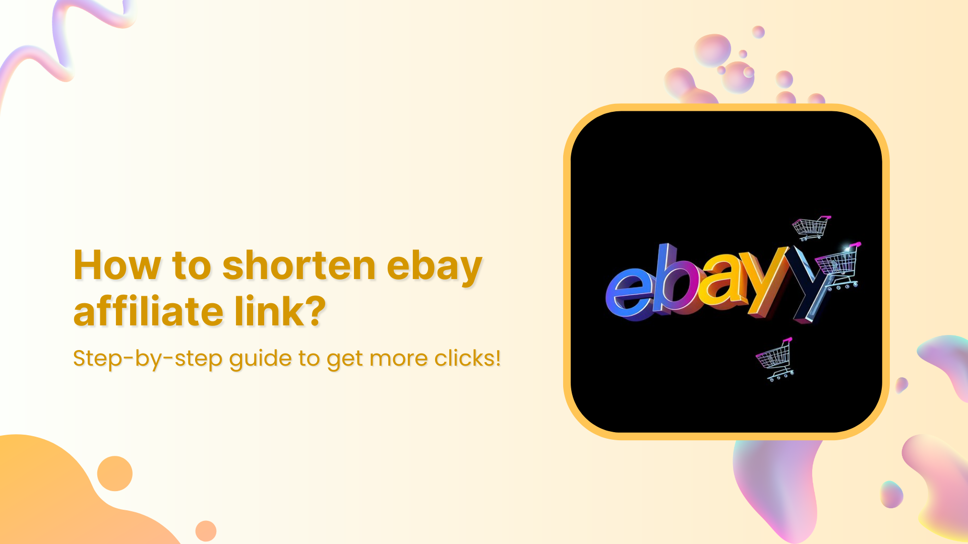 How to shorten eBay affiliate link?