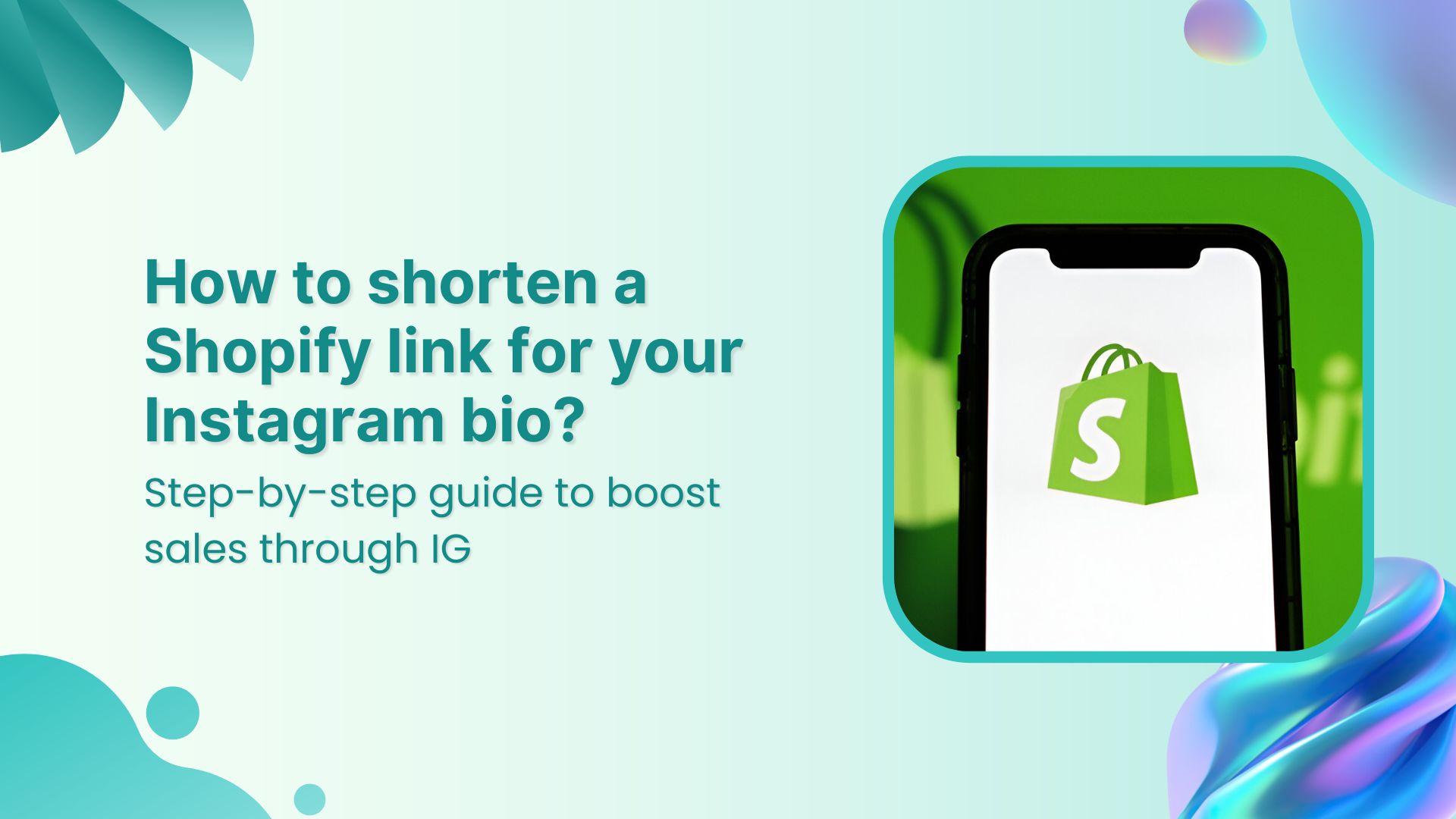 how to shorten shopify link on instagram bio