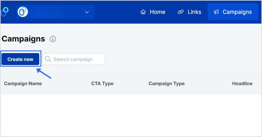 Create new campaign