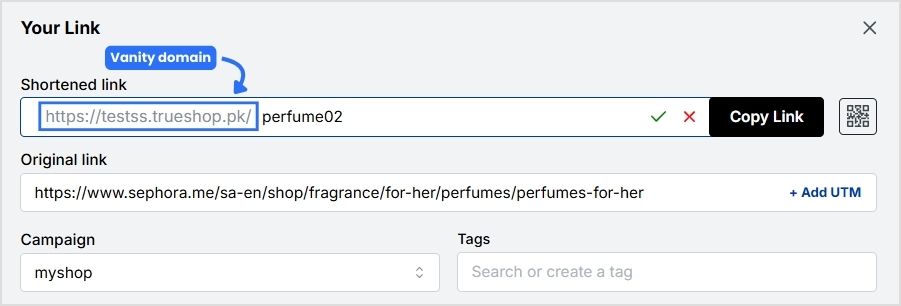Vanity domain