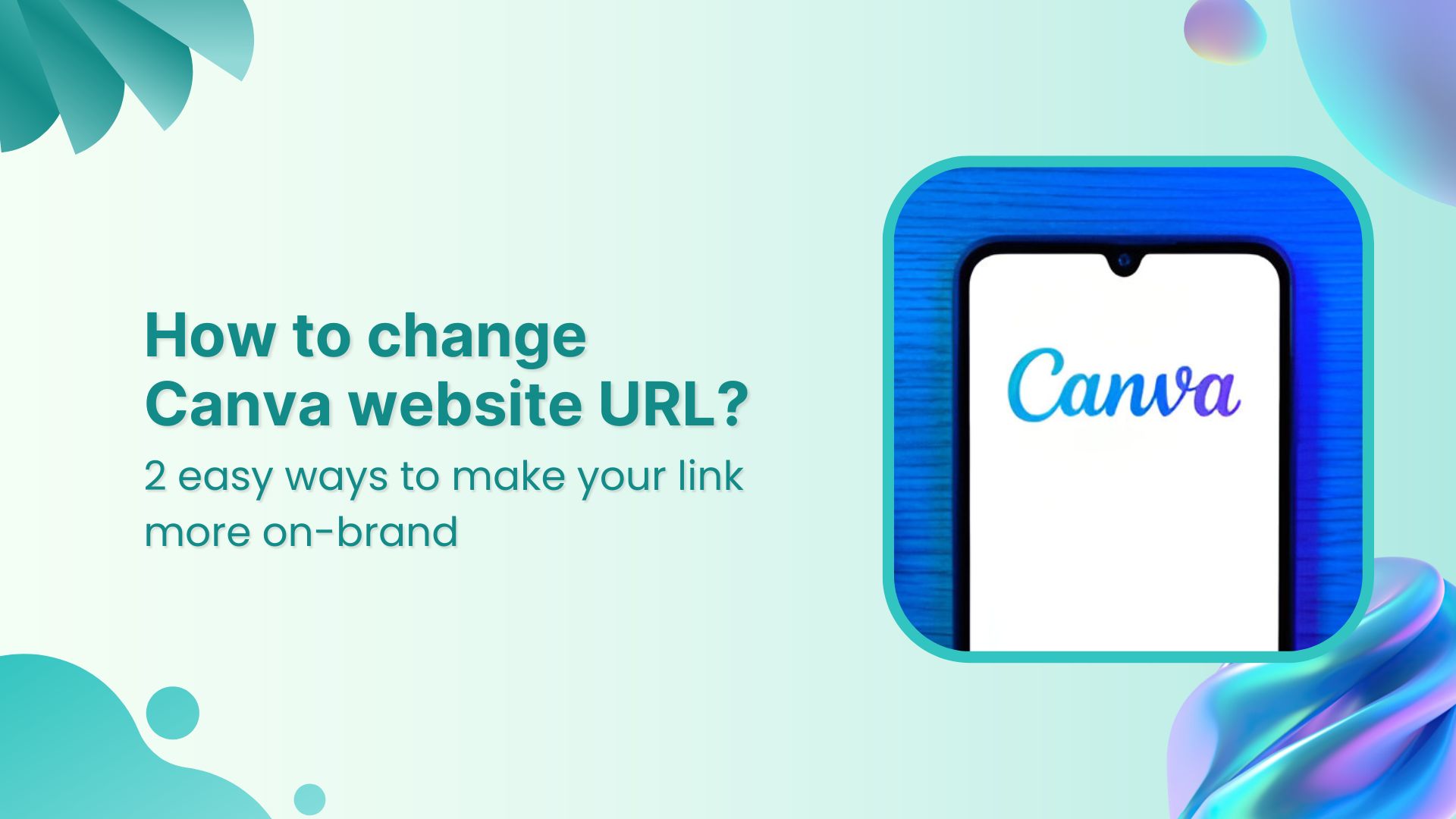 how to change canva website url