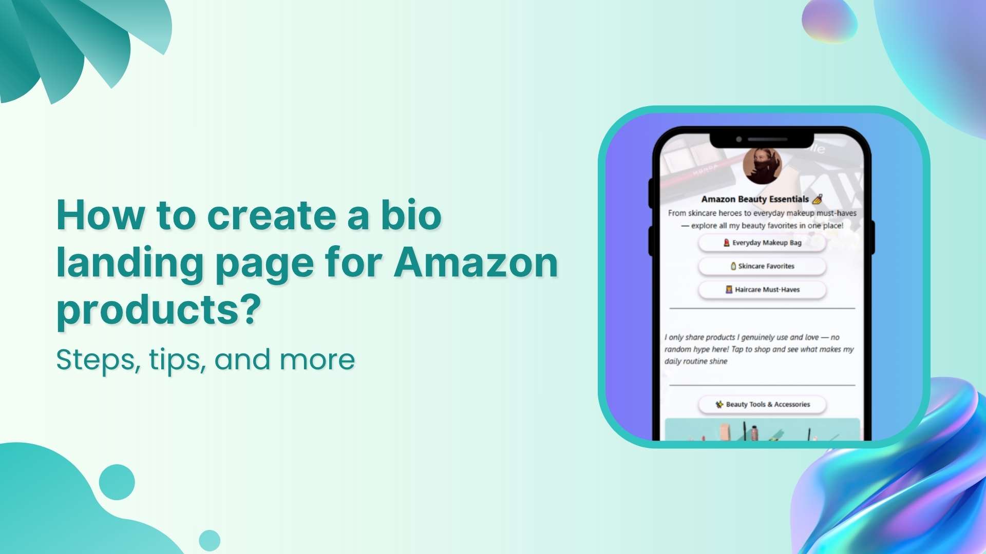 landing page for Amazon products
