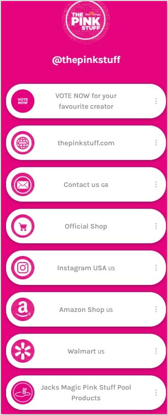 the pink stuff link page