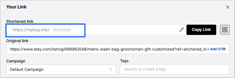 Shorten your link - replug.io